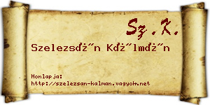 Szelezsán Kálmán névjegykártya
