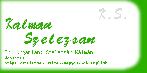 kalman szelezsan business card