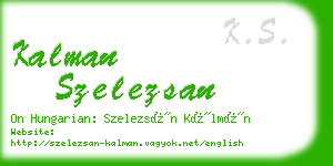 kalman szelezsan business card